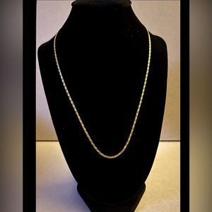 New 18k gold Italian 2mm Necklace ~ 18”
